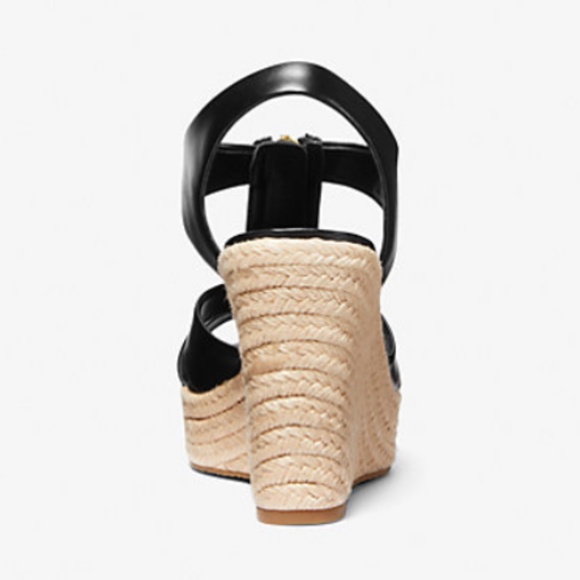 Michael Kors Roslyn Wedge Sandal In Black size 8 or 9 New with box - Picture 6 of 6